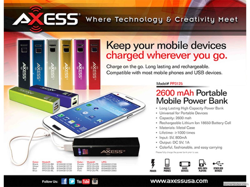 Axess PP3125 2500mAh 