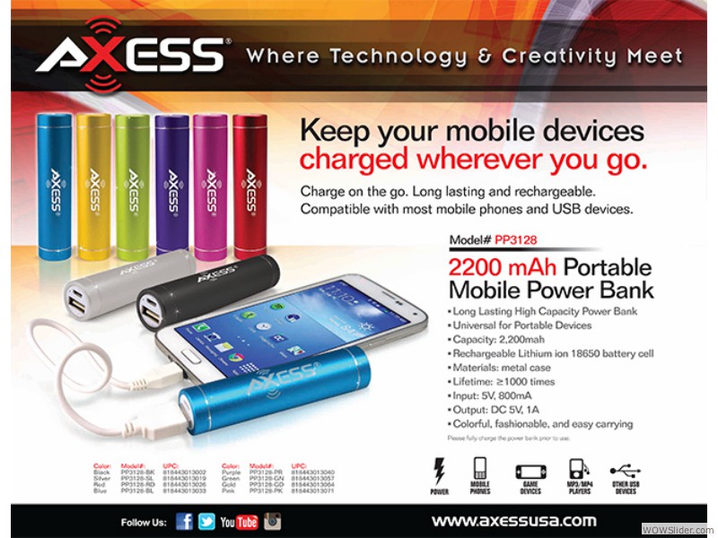Axess PP3128 2200mAh