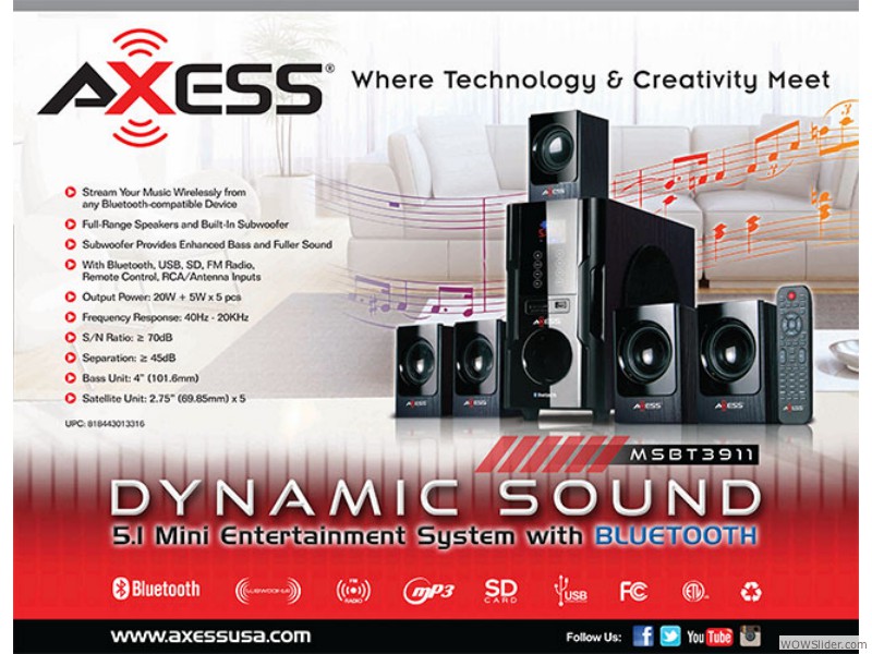 Axess MSBT3911 5.1 Shelf System